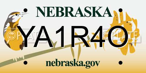 YA1R4O Nebraska License Plate
