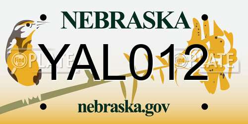 YAL012 Nebraska License Plate