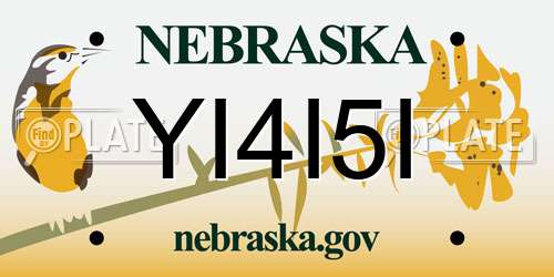 YI4I5I Nebraska License Plate