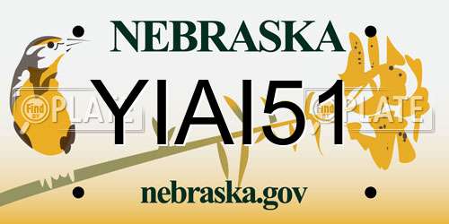 YIAI51 Nebraska License Plate