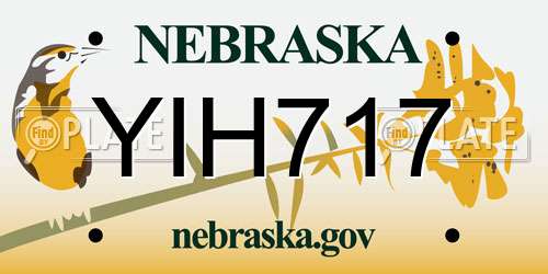 YIH717 Nebraska License Plate