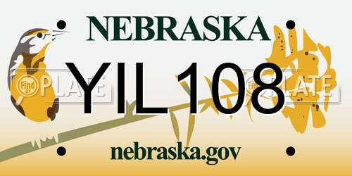 YIL108 Nebraska License Plate