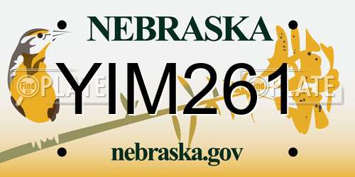 YIM261 Nebraska License Plate