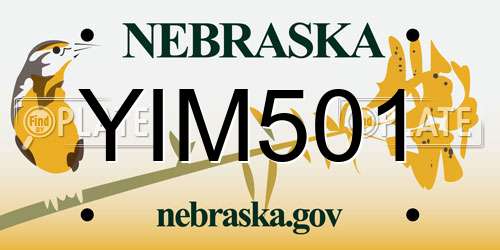YIM501 Nebraska License Plate