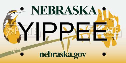YIPPEE Nebraska License Plate