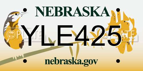 YLE425 Nebraska License Plate