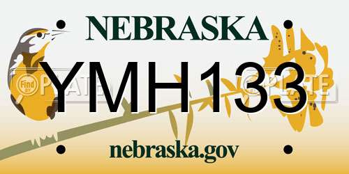 YMH133 Nebraska License Plate