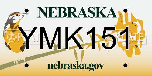 YMK151 Nebraska License Plate