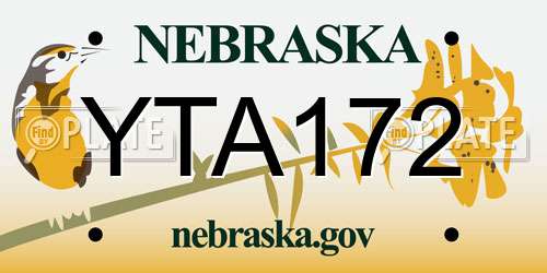 YTA172 Nebraska License Plate