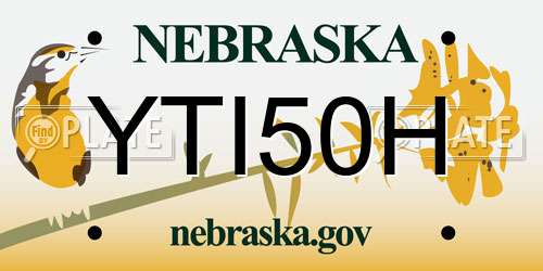 YTI50H Nebraska License Plate