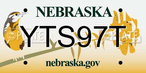 YTS97T Nebraska License Plate