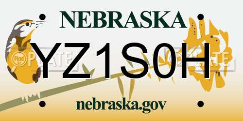 YZ1S0H Nebraska License Plate