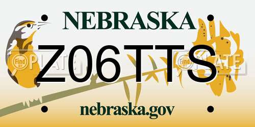 Z06TTS Nebraska License Plate