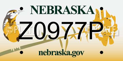 Z0977P Nebraska License Plate