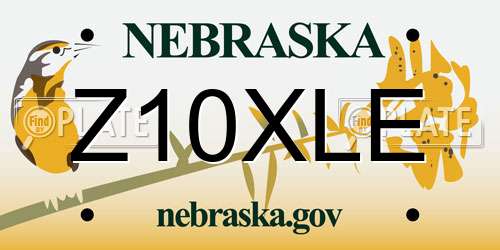 Z10XLE Nebraska License Plate