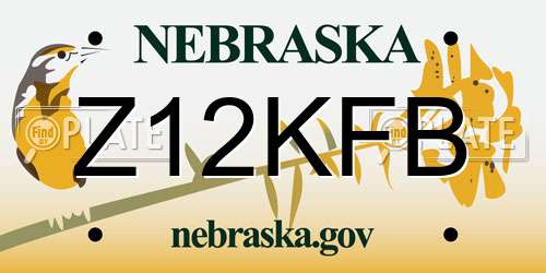 Z12KFB Nebraska License Plate