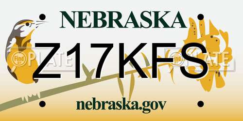 Z17KFS Nebraska License Plate