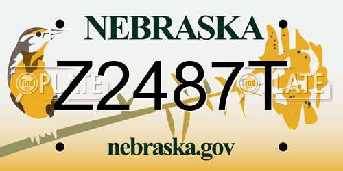 Z2487T Nebraska License Plate