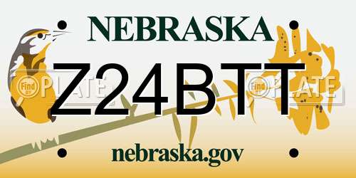 Z24BTT Nebraska License Plate
