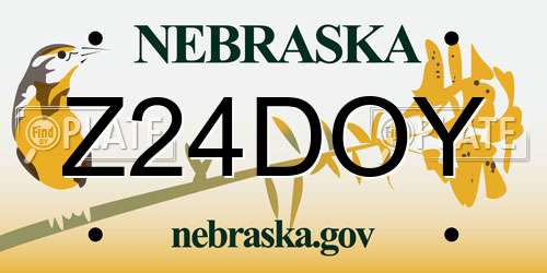 Z24DOY Nebraska License Plate