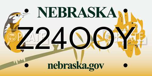 Z24OOY Nebraska License Plate