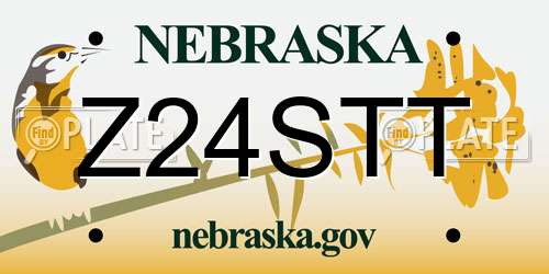 Z24STT Nebraska License Plate