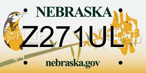Z271UL Nebraska License Plate