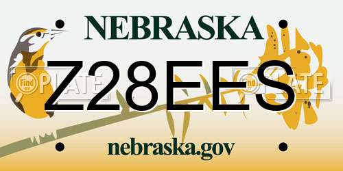 Z28EES Nebraska License Plate