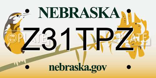 Z31TPZ Nebraska License Plate
