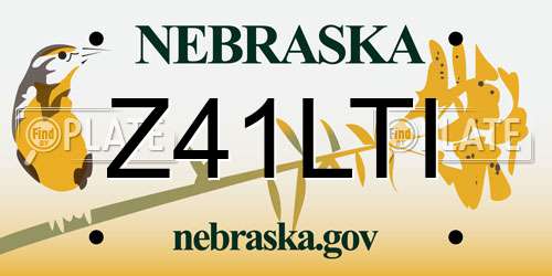 Z41LTI Nebraska License Plate