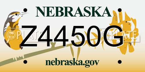 Z4450G Nebraska License Plate
