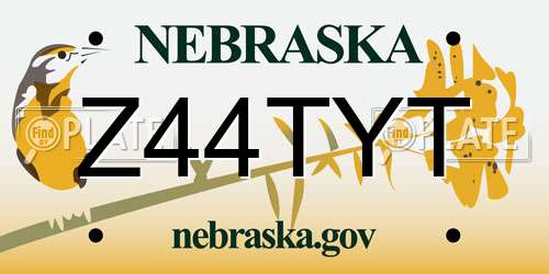 Z44TYT Nebraska License Plate