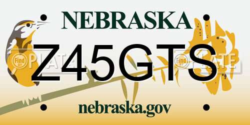 Z45GTS Nebraska License Plate