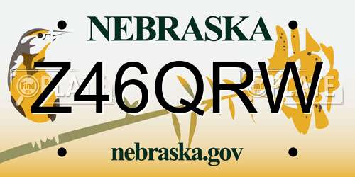 Z46QRW Nebraska License Plate