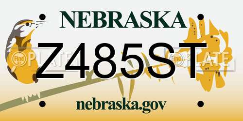 Z485ST Nebraska License Plate