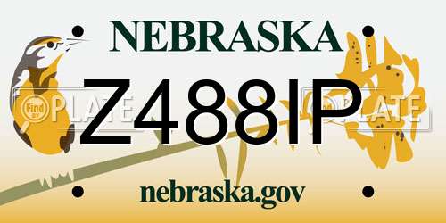 Z488IP Nebraska License Plate