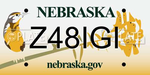 Z48IGI Nebraska License Plate