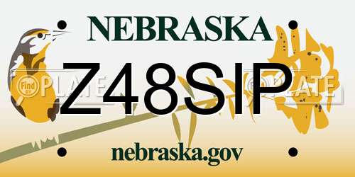 Z48SIP Nebraska License Plate