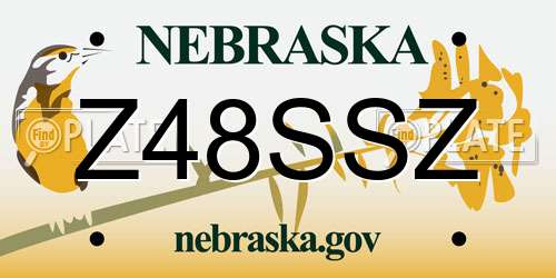 Z48SSZ Nebraska License Plate