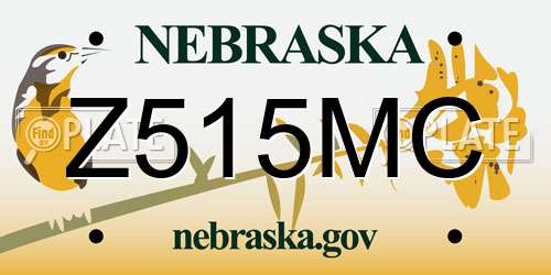 Z515MC Nebraska License Plate