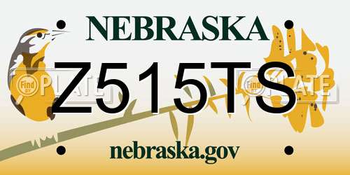 Z515TS Nebraska License Plate