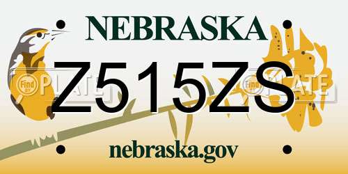 Z515ZS Nebraska License Plate
