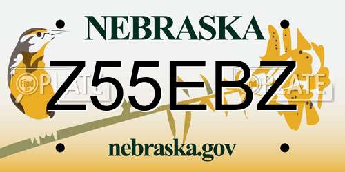 Z55EBZ Nebraska License Plate