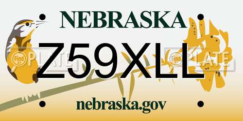 Z59XLL Nebraska License Plate