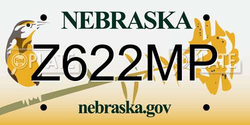 Z622MP Nebraska License Plate