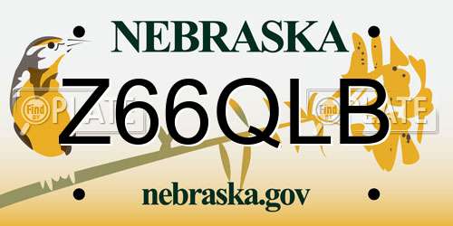 Z66QLB Nebraska License Plate