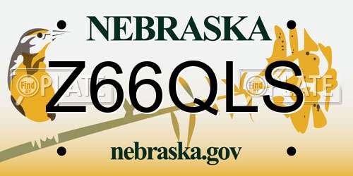 Z66QLS Nebraska License Plate