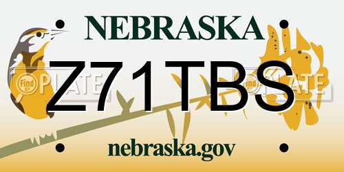 Z71TBS Nebraska License Plate