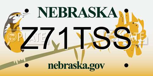 Z71TSS Nebraska License Plate