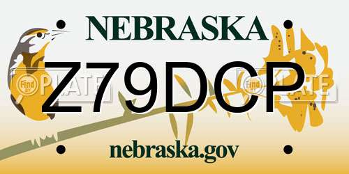 Z79DCP Nebraska License Plate